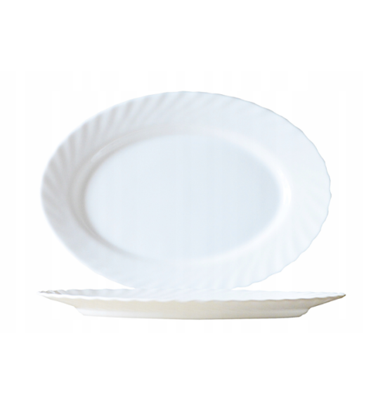 LUMINARC TRIANON Półmisek owalny 29 cm / biały / szkło hartowane