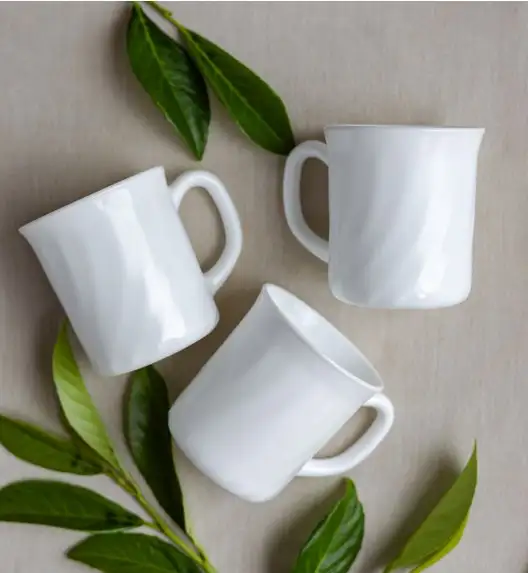 LUMINARC TRIANON 6 szt - Kubek 290 ml | biały | szkło hartowane 