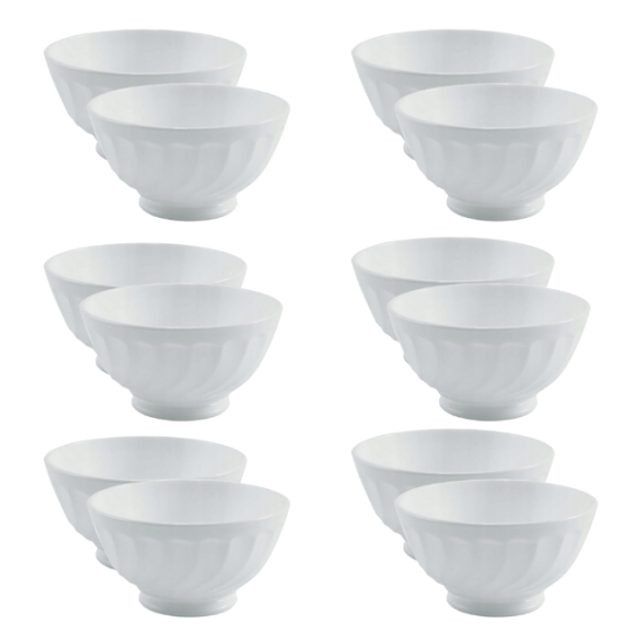 LUMINARC TRIANON 12 szt - Salaterka na stopce 13 cm / szkło hartowane