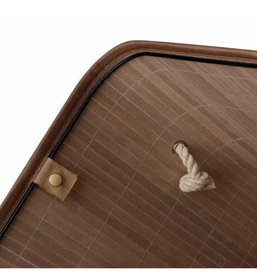 TADAR Kosz na pranie XXL duży / dwie komory / bambusowy