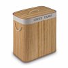 TADAR Kosz na pranie XXL duży / dwie komory / bambusowy