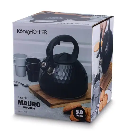 KONIGHOFFER CZAJNIK NIERDZEWNY MAURO 3L CZARNY