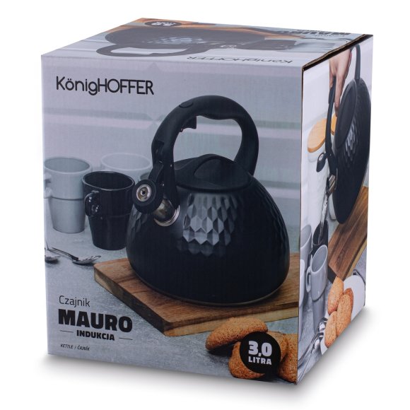 KONIGHOFFER MAURO CZAJNIK TRADYCYJNY 3 L CZARNY