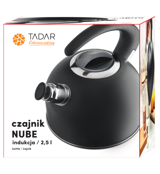 TADAR CZAJNIK NIERDZEWNY NUBE BLACK 2,5L INDUKCJA