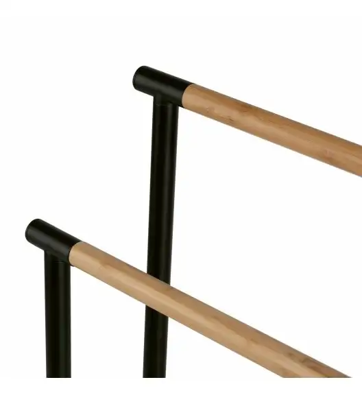 TADAR WIESZAK NA RĘCZNIKI ŁAZIENKOWE PODWÓJNY WOOD CZARNY 37X20,5X79,5CM