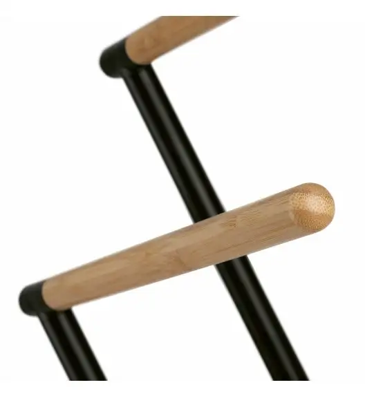 TADAR WIESZAK NA RĘCZNIKI ŁAZIENKOWE PODWÓJNY WOOD CZARNY 37X20,5X79,5CM