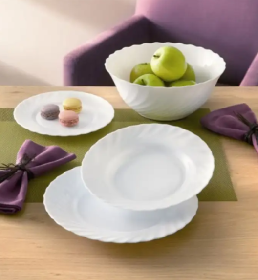 LUMINARC TRIANON 12 szt - Salaterka 16 cm / 500 ml / szkło hartowane