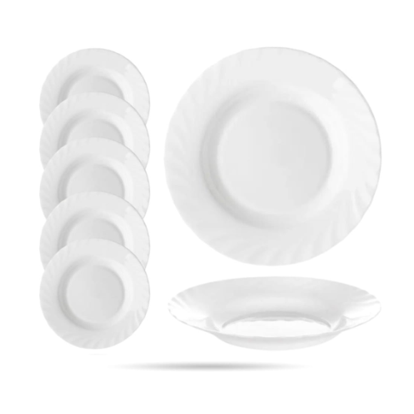 LUMINARC TRIANON 6 szt - Talerz głęboki 22,5 cm / szkło hartowane