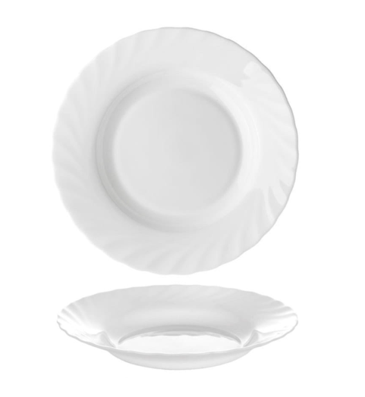 LUMINARC TRIANON 12 szt - Talerz głęboki 22,5 cm / szkło hartowane