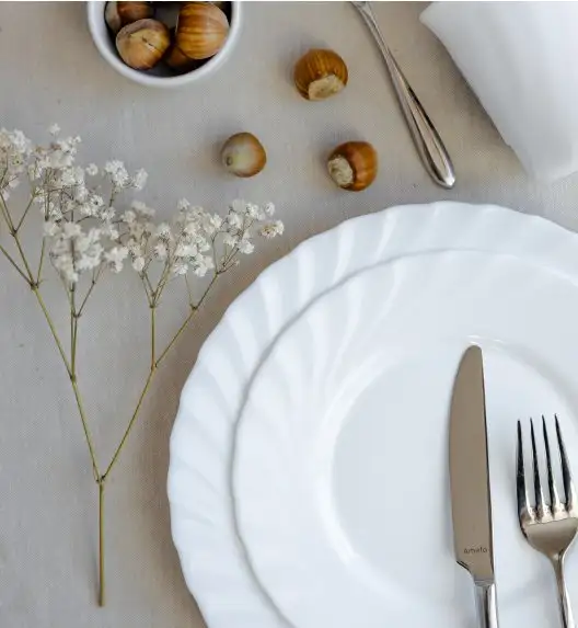 LUMINARC TRIANON Komplet obiadowo - kawowy 120 el dla 24 os / szkło hartowane 