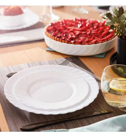 LUMINARC TRIANON Komplet obiadowo - kawowy 72 el dla 12 os / szkło hartowane 