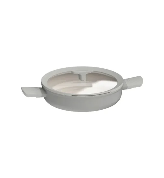 BERGHOFF BALANCE ECO GREY Patelnia z 2 uchwytami i pokrywą 26 cm, 2,9 L