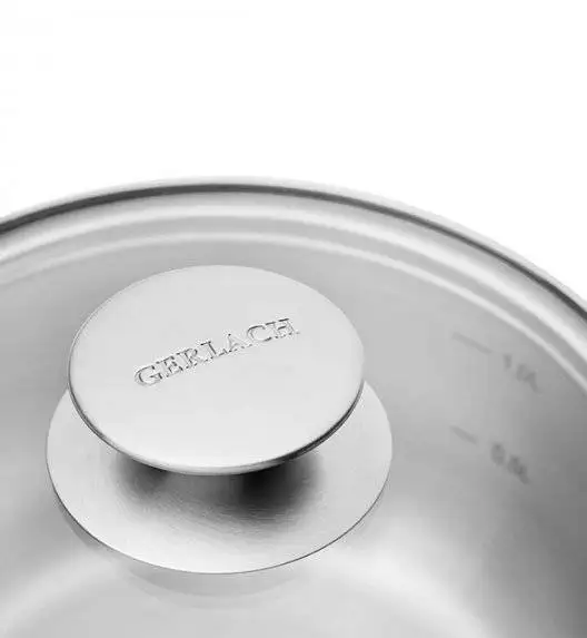 GERLACH FIRST Komplet Garnki z pokrywkami 10 el / stal nierdzewna / indukcja+ Szybkowar Gerlach First 6 l 