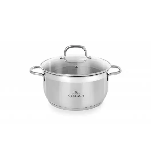 GERLACH Sendo Komplet garnki z pokrywkami 11 el + Szybkowar 6 l z pokrywką 22 cm