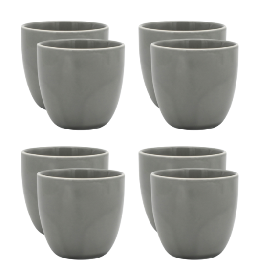 LUBIANA BILL | K1 Kubek 300 ml bez ucha | szary | porcelana x 6 SZT.