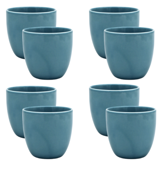 LUBIANA BILL | K6 Kubek 300 ml bez ucha | turkus | porcelana x 6 SZT.