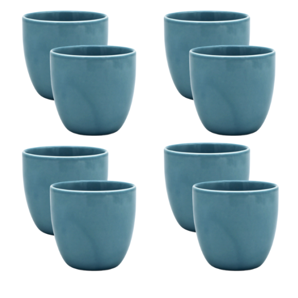 WYPRZEDAŻ! LUBIANA BILL | K6 Kubek 300 ml bez ucha | turkus | porcelana x 6 SZT.