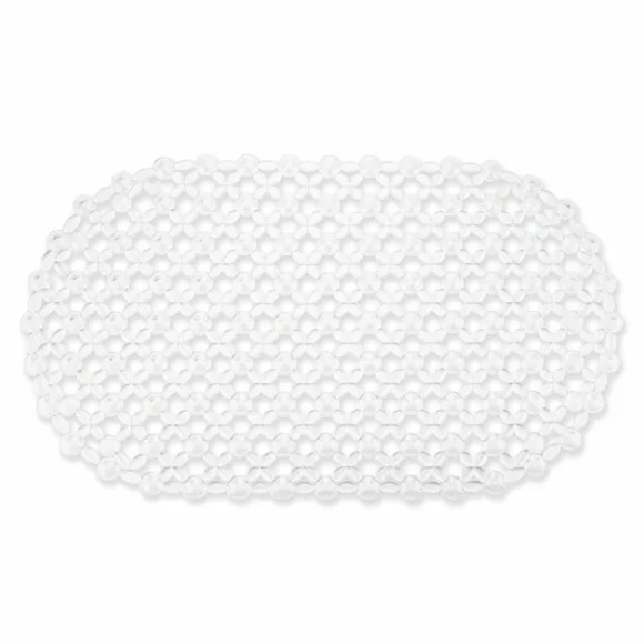 TADAR | MATA ANTYPOŚLIZGOWA ŁAZIENKOWA OWALNA 69X39CM TRANSPARENTNA