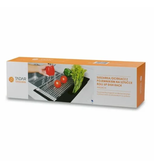 TADAR ROLL UP SUSZARKA/OCIEKACZ Z POJEMNIKIEM NA SZTUĆCE 44x28,5 CM