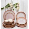 LUBIANA STONEWARE CERAMIKA | BLUSH | Serwis obiadowy 54 elementy dla 18 osób | kolor łososiowy