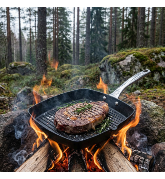 SKOTTSBERG | CAST IRON | Patelnia grilowa 24cm ŻELIWNA