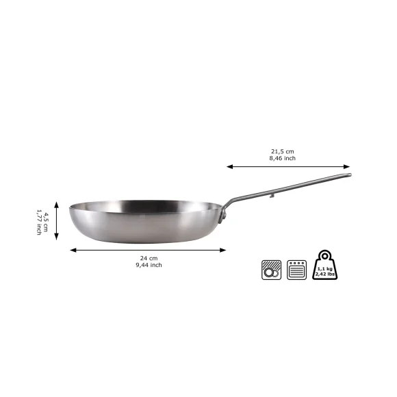 SKOTTSBERG | STAINLESS STEEL | Patelnia 24 cm STAL NIERDZEWNA
