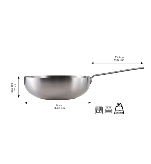 SKOTTSBERG | STAINLESS STEEL | Wok 28 cm STAL NIERDZEWNA