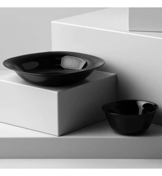 LUMINARC CARINE BLACK Salaterka 12 cm | szkło hartowane |  H4998