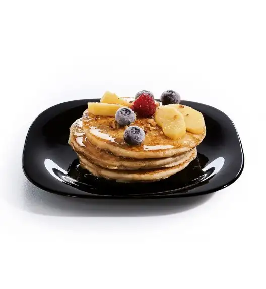 LUMINARC CARINE BLACK Talerz deserowy 19 cm | szkło hartowane | L9816