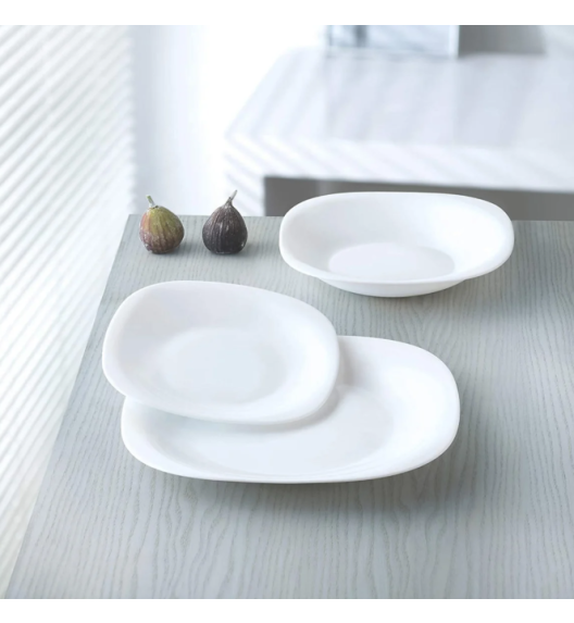 LUMINARC CARINE WHITE Talerz głęboki 21 cm | szkło hartowane | L5406