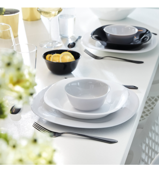 LUMINARC CARINE WHITE Talerz głęboki 21 cm | szkło hartowane | L5406