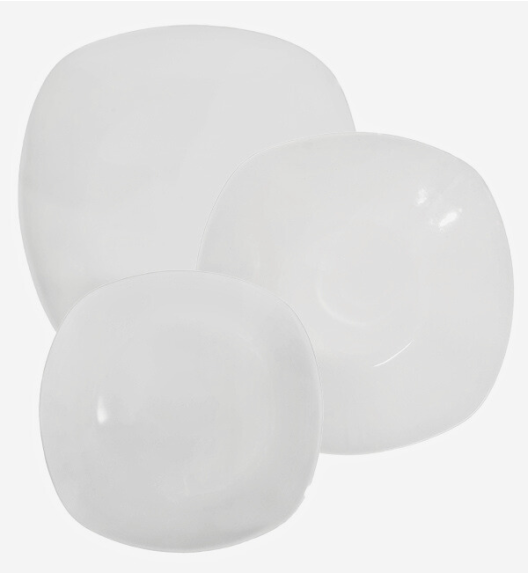 WYPRZEDAŻ! AFFEKDESIGN EXCELA SQUARE Zestaw 15 talerzy / porcelana