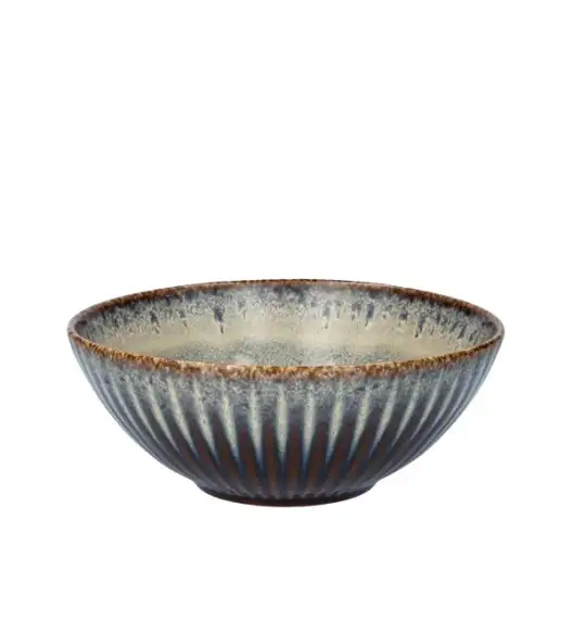 LUBIANA STONEWARE CERAMIKA / METEOR DESERT 12 SZT -  Salaterka 17 cm / odcień piaskowo-niebieski