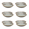LUBIANA STONEWARE | METEOR DESERT / Talerz głęboki 22 cm x 12 SZT - luz / odcień piaskowo - niebieski