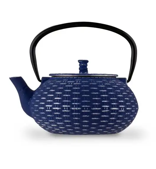 KONIGHOFFER IMBRYK ŻELIWNY HANAKO SILVER Z ZAPARZACZEM 0,8L GRANATOWY