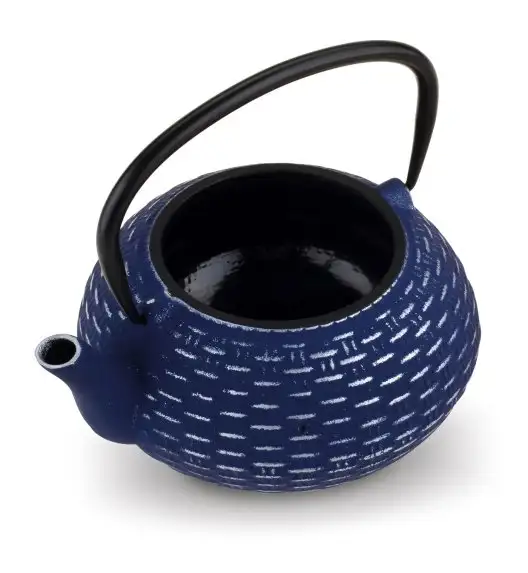 KONIGHOFFER IMBRYK ŻELIWNY HANAKO SILVER Z ZAPARZACZEM 0,8L GRANATOWY