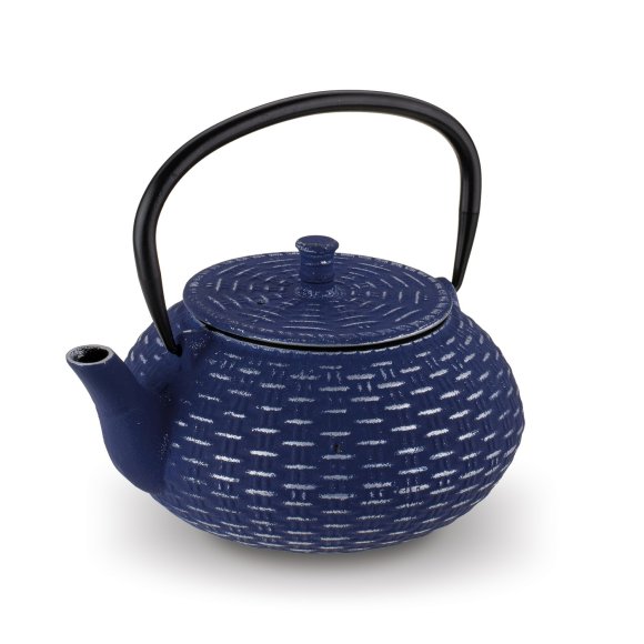 KONIGHOFFER IMBRYK ŻELIWNY HANAKO SILVER Z ZAPARZACZEM 0,8L GRANATOWY