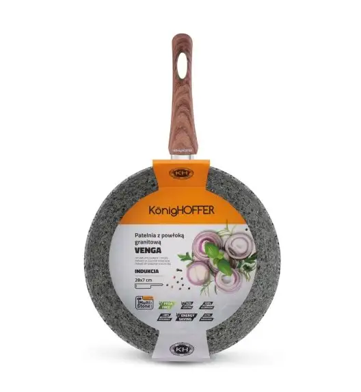 KONIGHOFFER PATELNIA GRANITOWA VENGA EXTRA GŁĘBOKA 28X7 CM