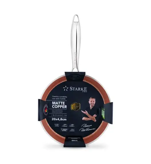 STARKE PRO COPPER MATTE PATELNIA NON-STICK INDUKCJA 20X4,8CM