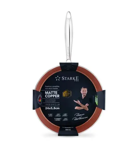STARKE PRO COPPER MATTE PATELNIA NON-STICK INDUKCJA 24X5,8CM