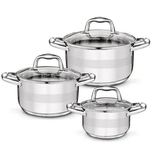 TADAR KOMPLET GARNKÓW ALMA 6ELEM, SZ/P (G:14,18,22CM) INDUKCJA
