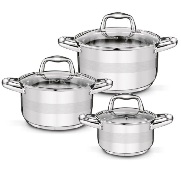 TADAR KOMPLET GARNKÓW ALMA 6ELEM, SZ/P (G:14,18,22CM) INDUKCJA