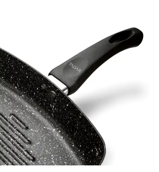 TADAR PATELNIA NON-STICK GRILLOWA MARMARA BLACK 26CM BEZ INDUKCJI