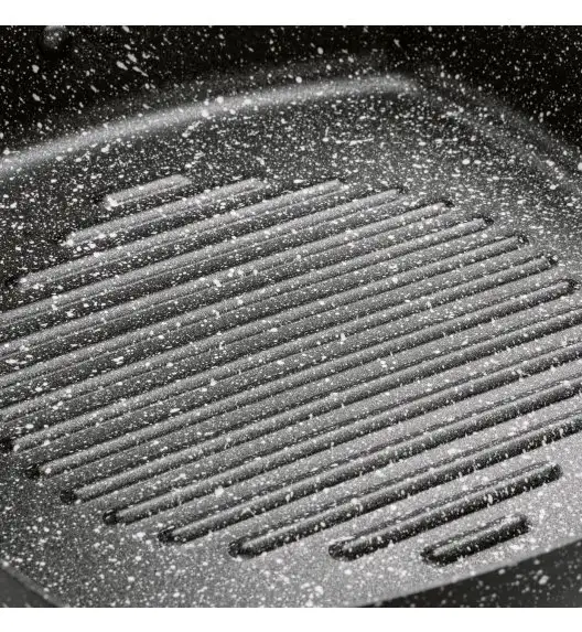 TADAR PATELNIA NON-STICK GRILLOWA MARMARA BLACK 26CM BEZ INDUKCJI