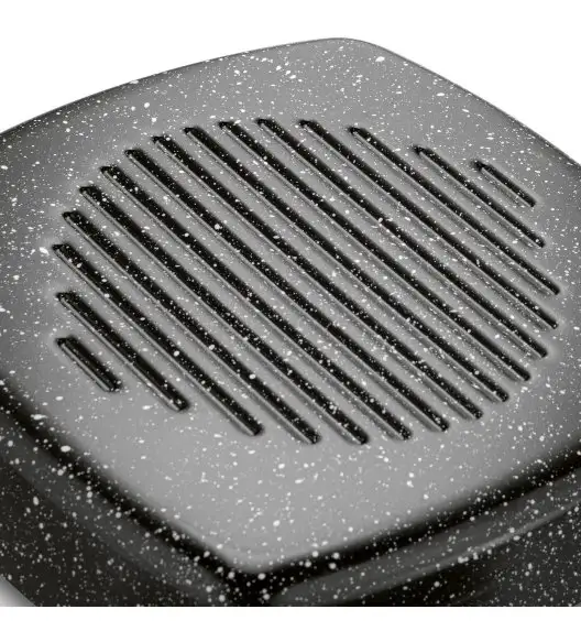 TADAR PATELNIA NON-STICK GRILLOWA MARMARA BLACK 26CM BEZ INDUKCJI