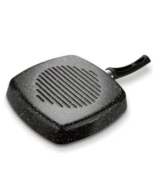 TADAR PATELNIA NON-STICK GRILLOWA MARMARA BLACK 26CM BEZ INDUKCJI