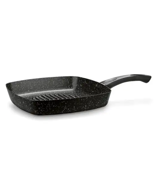 TADAR PATELNIA NON-STICK GRILLOWA MARMARA BLACK 26CM BEZ INDUKCJI