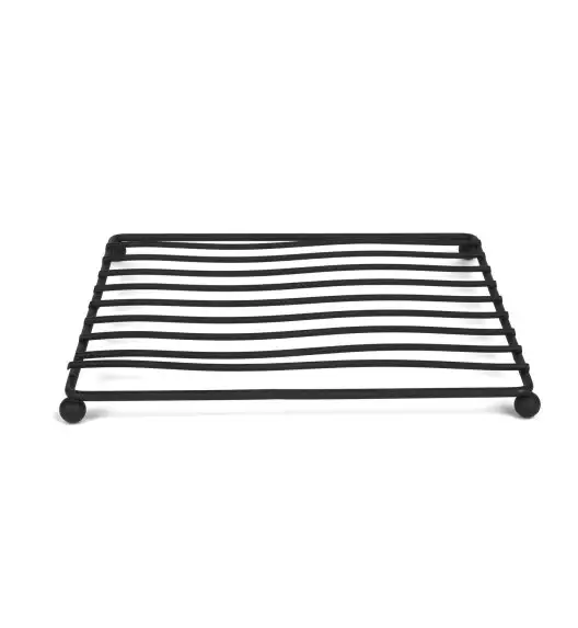 TADAR PODSTAWKA POD GARNEK KWADRAT FALA CZARNA 17X17X1,5CM