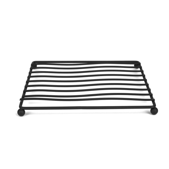 TADAR PODSTAWKA POD GARNEK KWADRAT FALA CZARNA 17X17X1,5CM