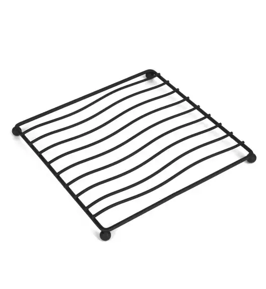 TADAR PODSTAWKA POD GARNEK KWADRAT FALA CZARNA 17X17X1,5CM